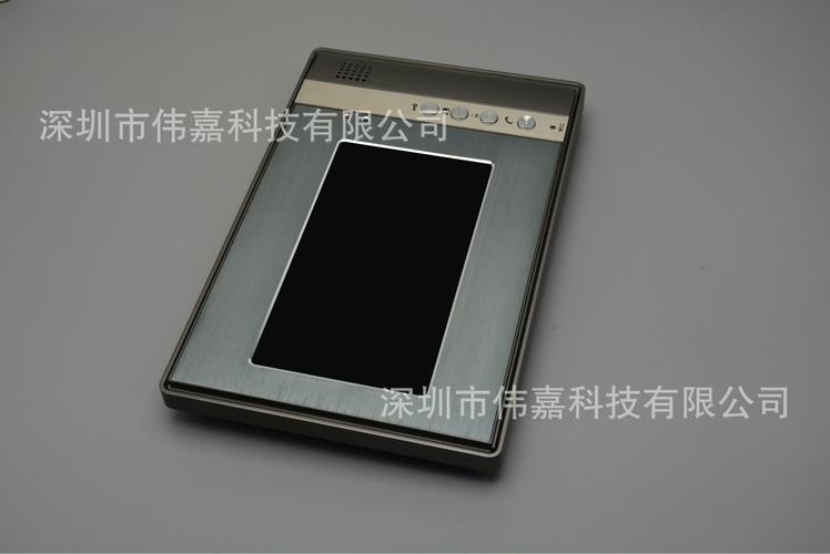家用别墅对讲/7寸有线彩色可视门铃/红外夜视/开锁/二拖二